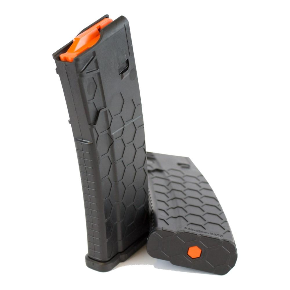 (image for) Sentry Hexmag Series 2 AR-15/M4/M16 Rifle Magazine Black with Orange Follower .223/5.56x45mm 10/rd
