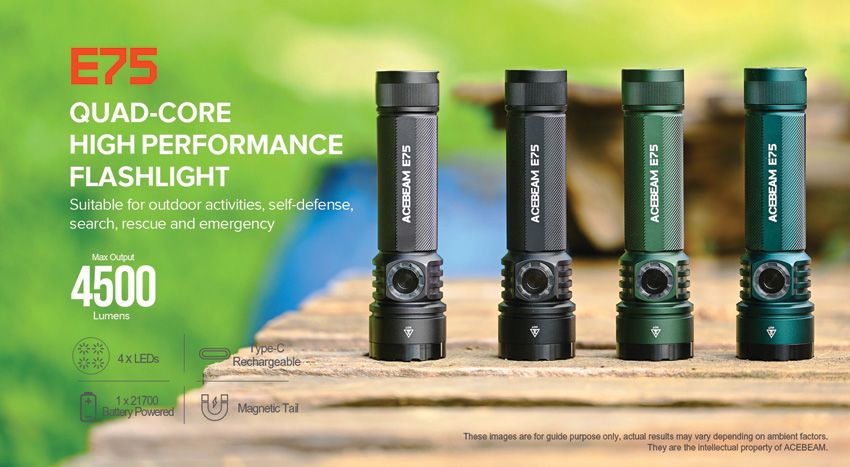 (image for) Ace Beam E75 High-performance Quad-core EDC Flashlight