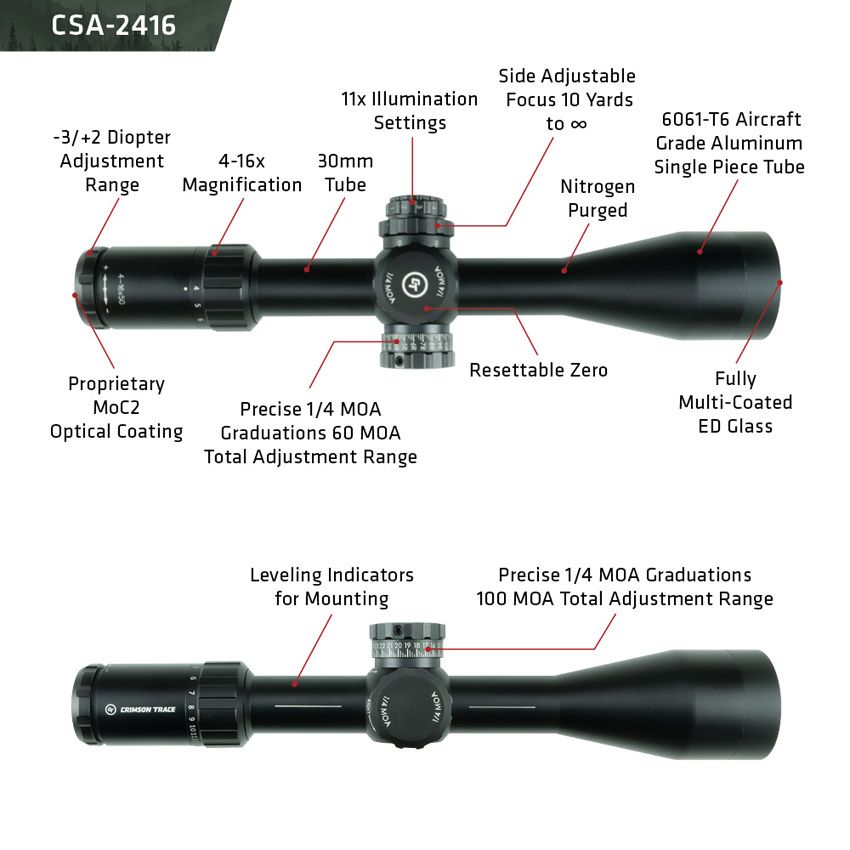 (image for) Crimson Trace CSA2416 2-Series Sport Scope 4-16x50mm
