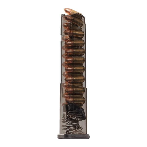 (image for) Elite Tactical Systems Carbon Smoke Handgun Magazine for Glock 43x/48 9mm Luger 19/rd
