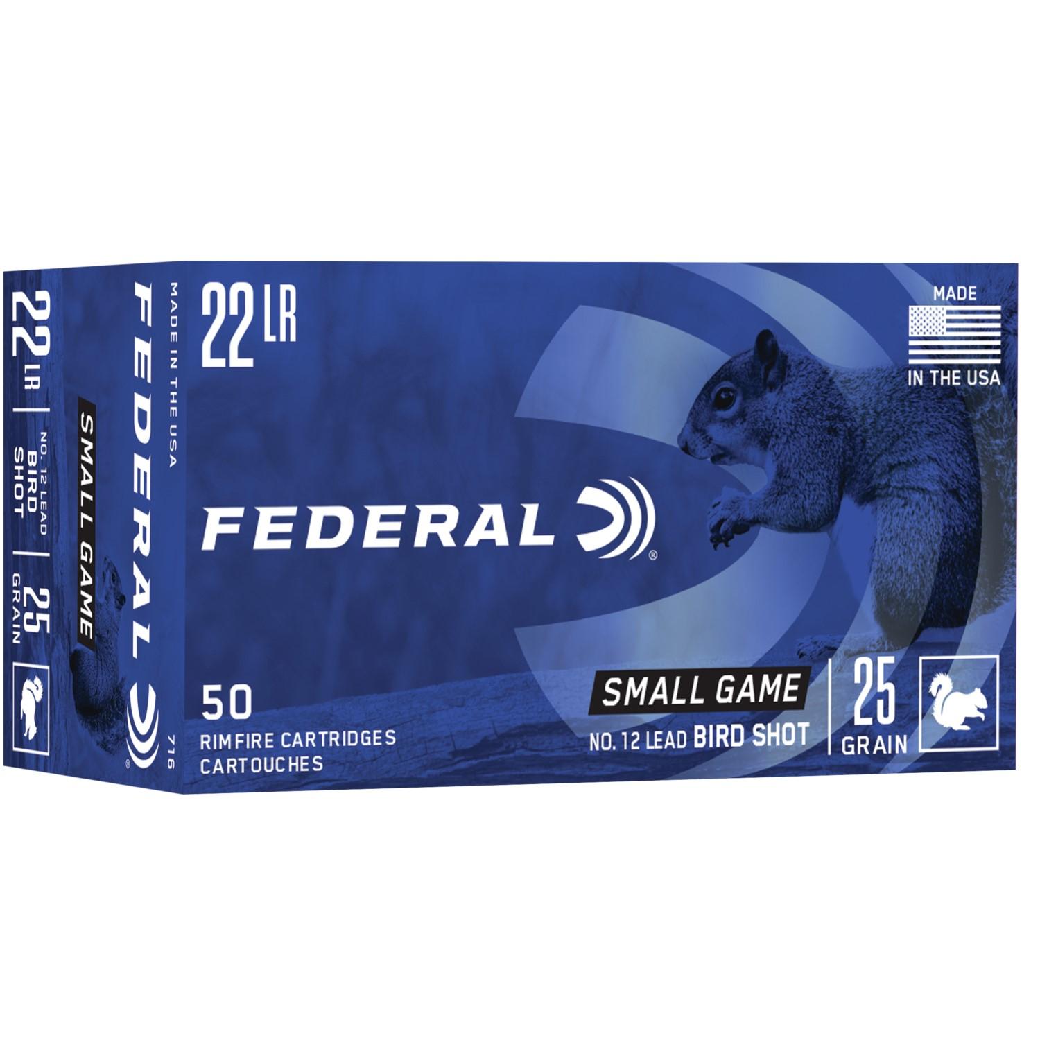 (image for) Federal Game-Shok Rimfire Ammunition .22 LR 25 gr #12 Bird Shot 50/ct