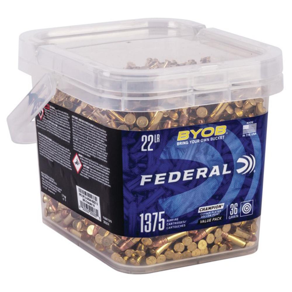 (image for) Federal Champion BYOB Rimfire Ammunition 22 LR 36 gr. CPHP 1260 fps 1375/ct