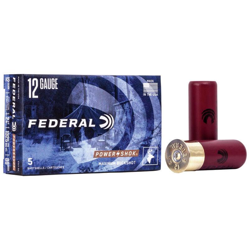 (image for) Federal Power-Shok 12ga 2-3/4" 9 plts #00 1325 fps 5/ct