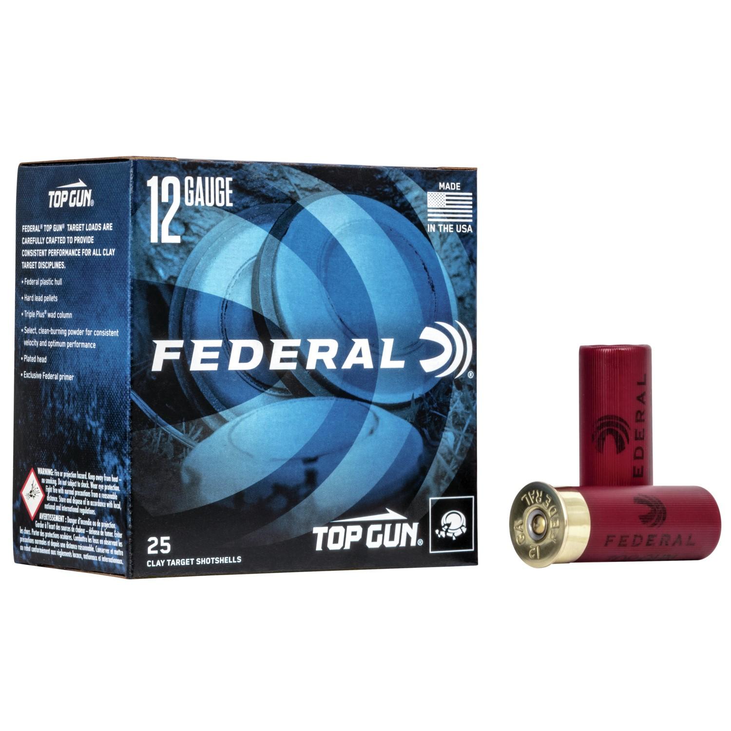 (image for) Federal Top Gun Shotshells 12 ga 2-3/4" 1-1/8 oz #7.5 1200 fps 25/ct