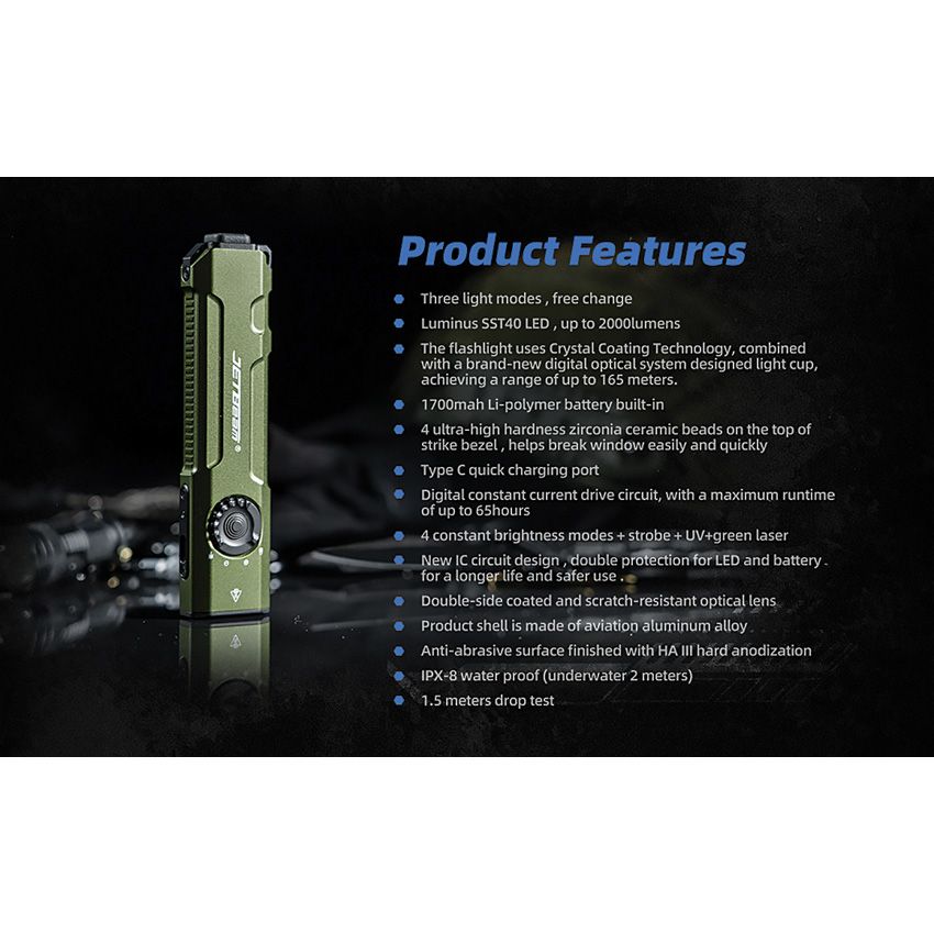 (image for) JETBeam E26 Flashlight Green
