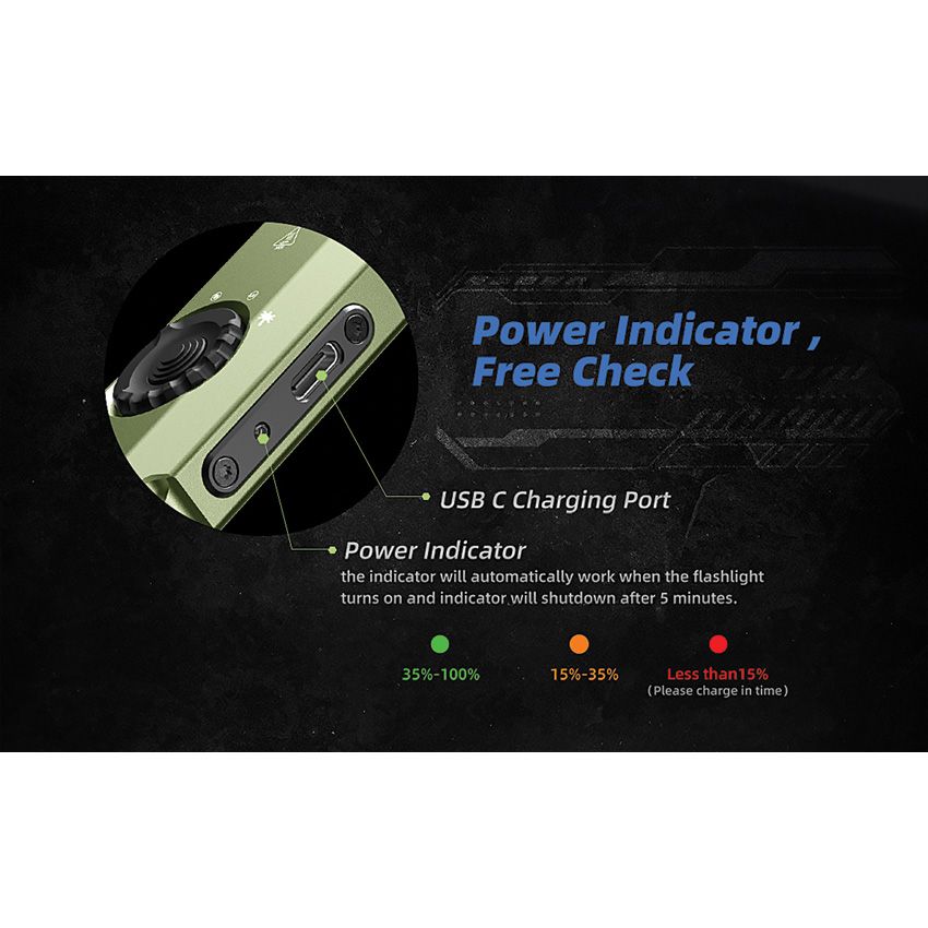 (image for) JETBeam E26 Flashlight Green