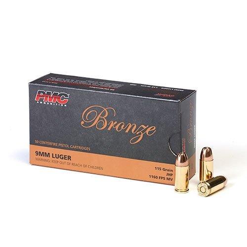 (image for) PMC Bronze Handgun Ammunition 9mm Luger 115 gr. JHP 1160 fps 50/ct