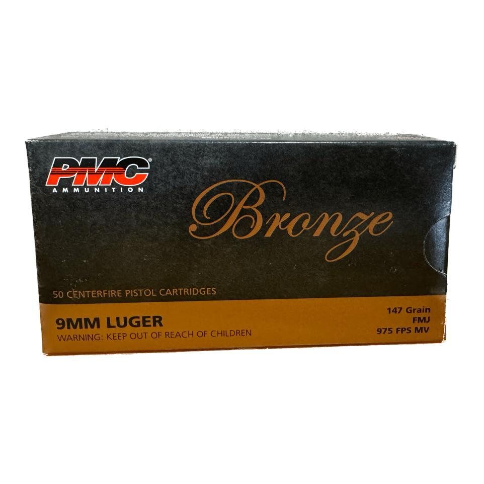 (image for) PMC Bronze Handgun Ammunition 9mm Luger 147gr FMJ 975 fps 50/ct