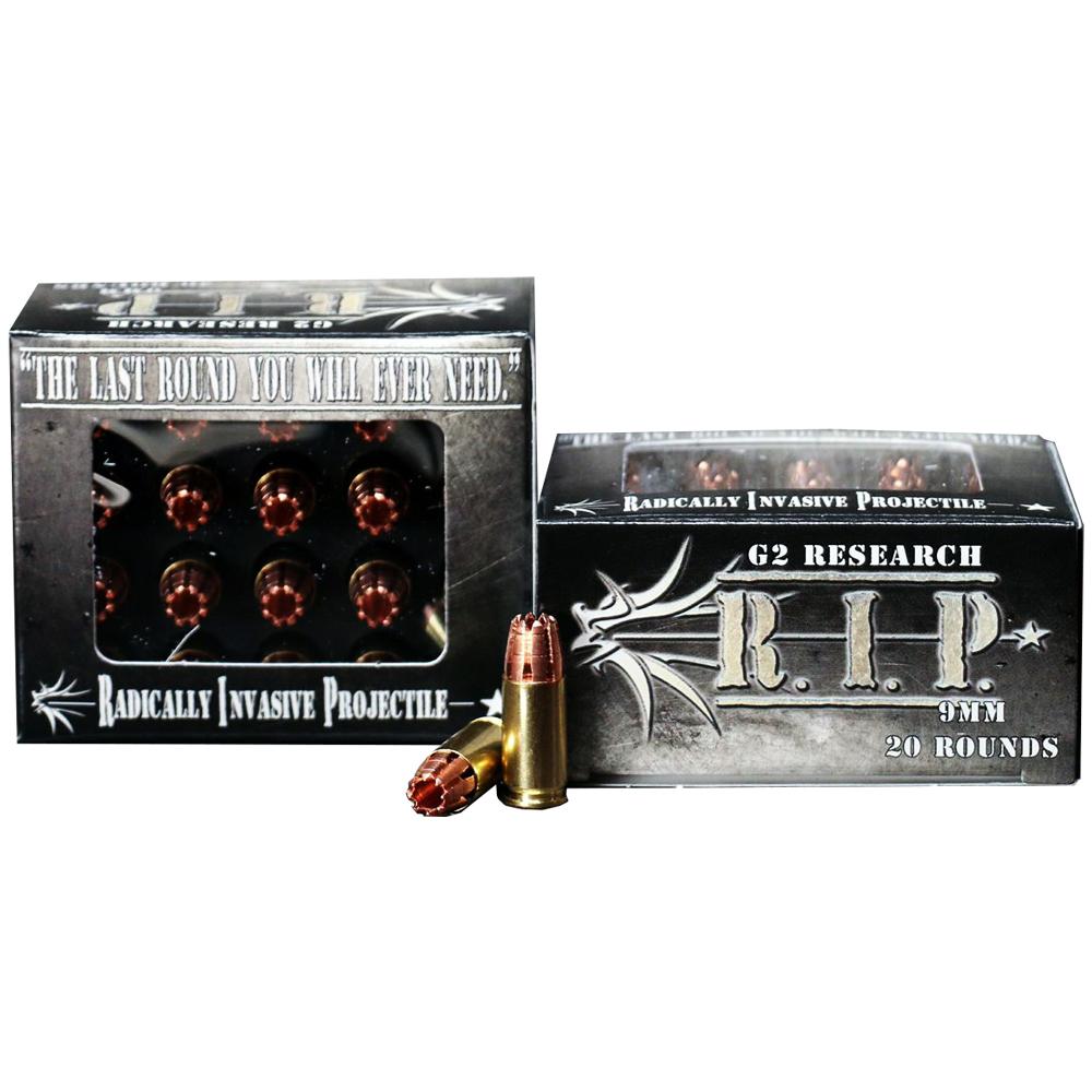 (image for) G2 Research R.I.P. Handgun Ammunition 9mm Luger 92 gr HP 1250 fps 20/ct