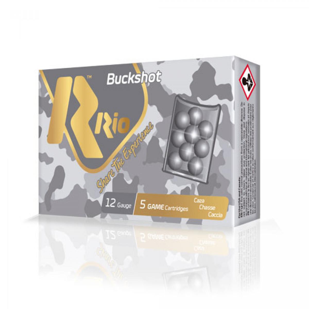 (image for) Rio Royal Buck Shotshell 12 ga 2-3/4" 9plts #00 1345 fps 5/ct
