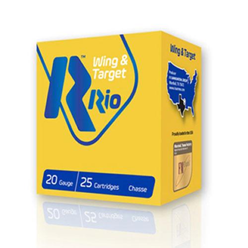 (image for) Rio Wing & Target Shotshell 20ga 2-3/4" 7/8oz 1250 fps #8 25/ct