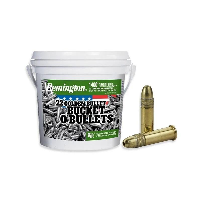 (image for) Remington Bucket of Bullets Rimfire Ammo.22 LR High Velocity 36 gr PHP 1280 fps 1400/ct