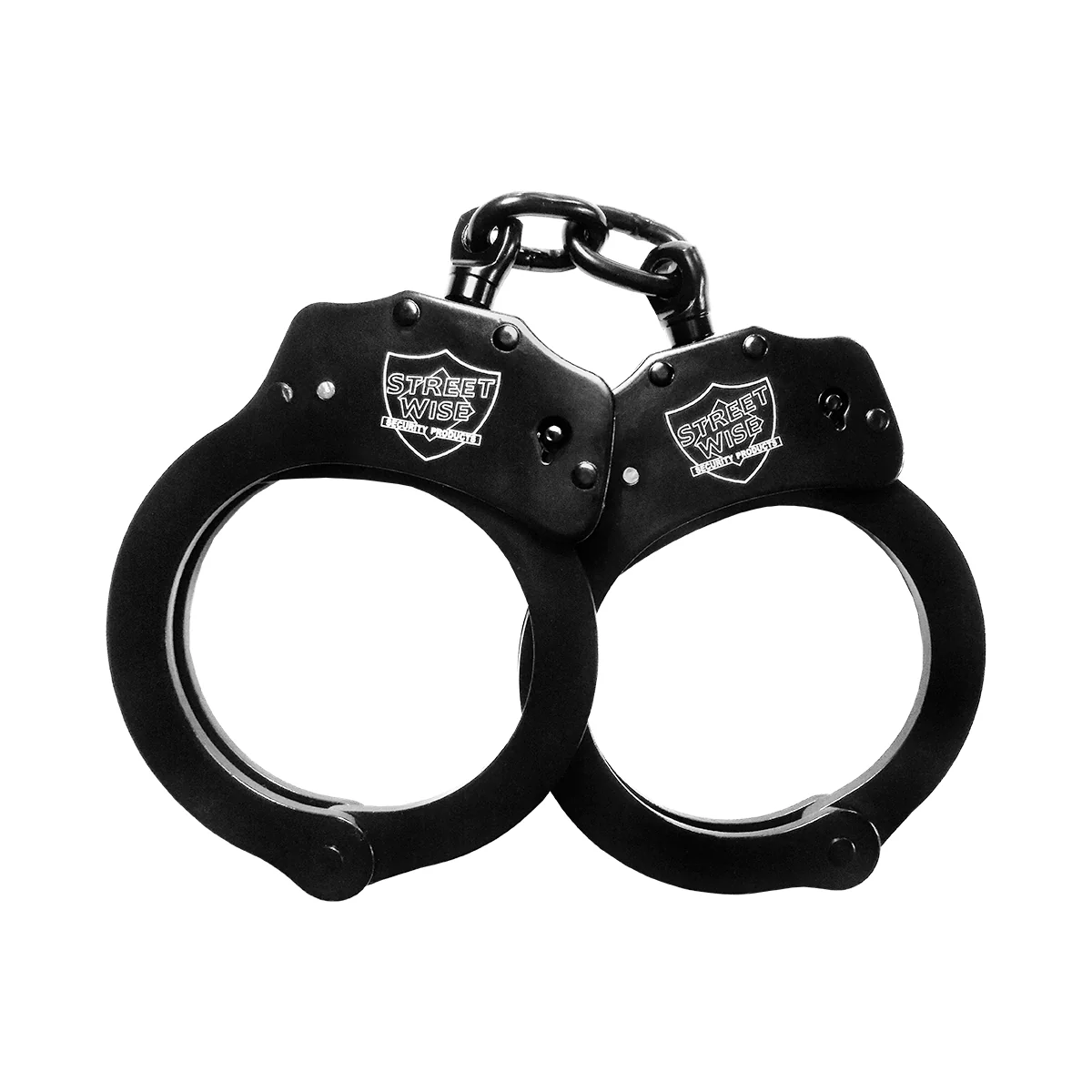 Streetwise Black Solid Steel Handcuffs (image for) Streetwise Black Solid Steel Handcuffs