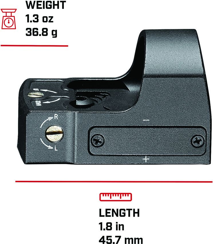 (image for) Tasco 1x25 4-MOA Red Dot Sight