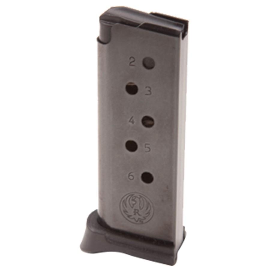 (image for) Ruger Handgun Magazine w/Extended Floorplate for LCP .380 Auto 6/rds Black