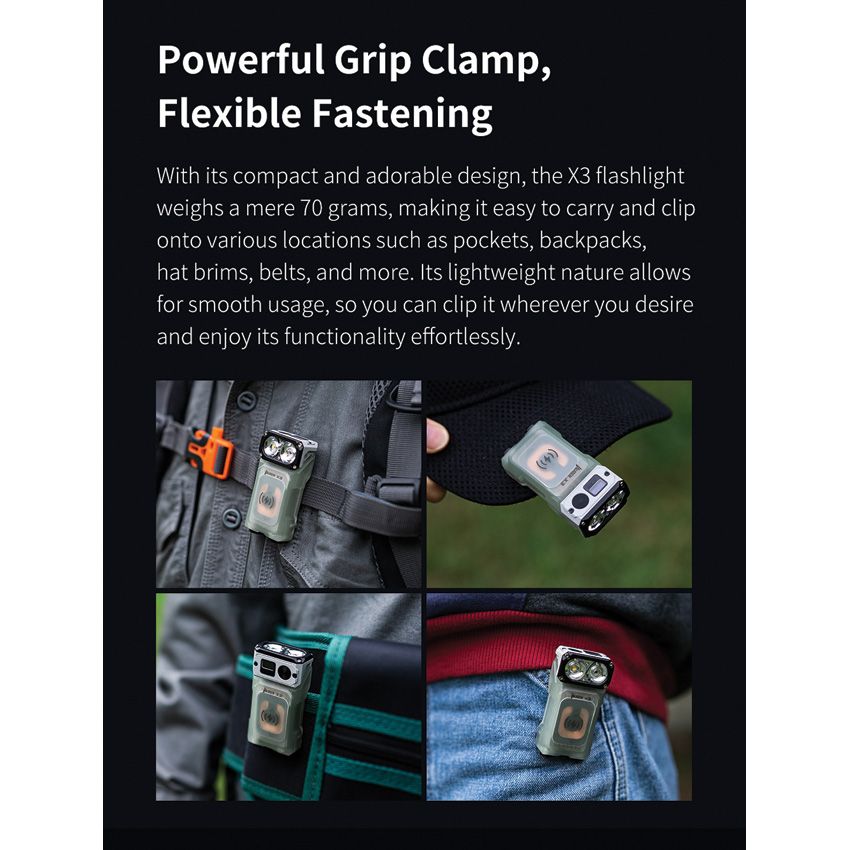 (image for) Wuben Lightok X3 Owl EDC Flashlight（Red and white light）