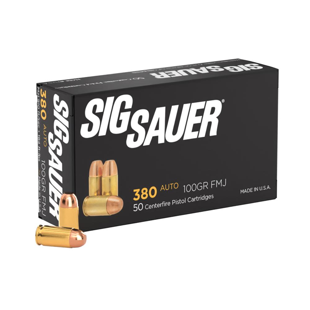 (image for) Sig Elite Performance Handgun Ammunition .380 ACP 100 gr FMJ 910 fps 50/ct
