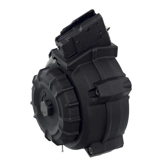 (image for) ProMag Black Polymer AK Magazine Drum for AK-47 7.62x39mm 50/rd