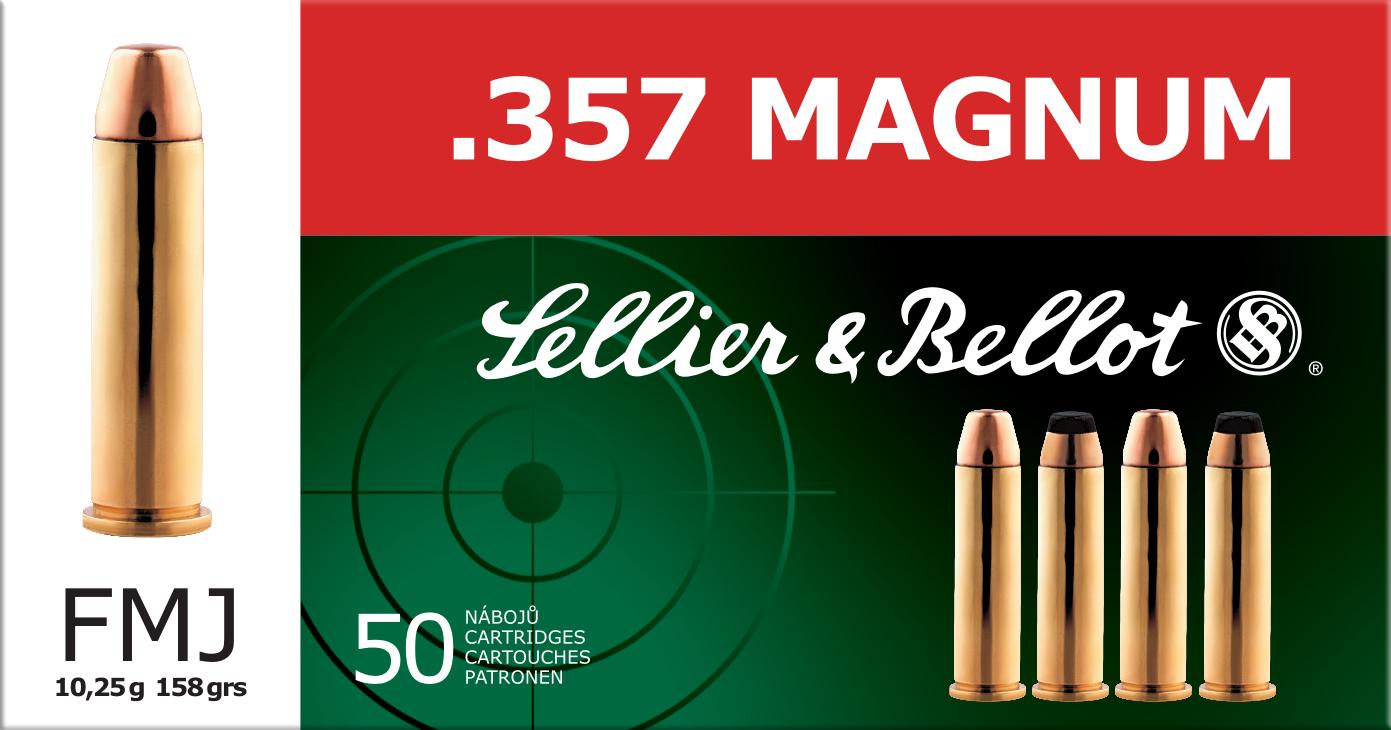 (image for) Sellier & Bellot Pistol & Revolver Ammo .357 Mag 158 gr FMJ 50/Box
