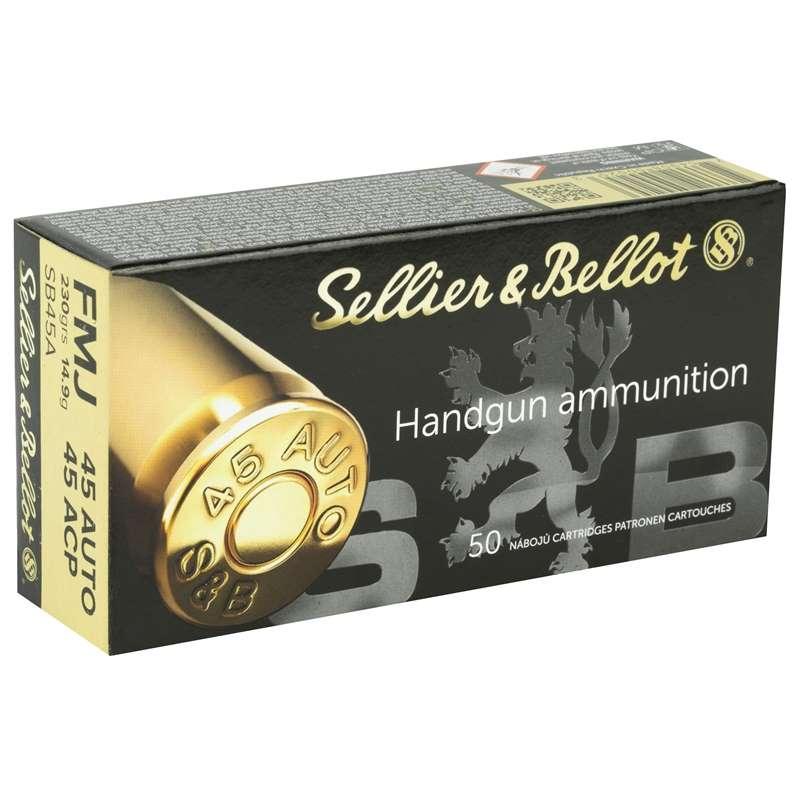 (image for) Sellier & Bellot Pistol & Revolver Ammo .45 Auto 230 gr FMJ 50/Box
